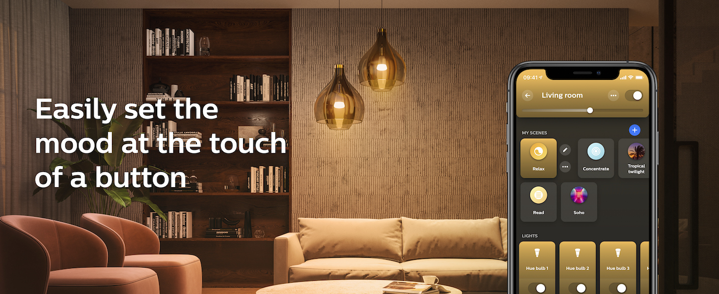 Philips Hue Bluetooth Smart Bulb, 2-pack